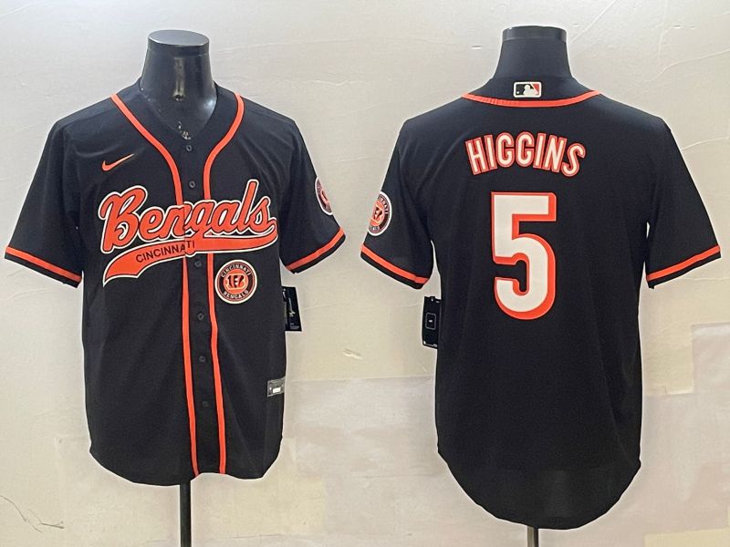 Men Cincinnati Bengals #5 Hiccins Black Joint Name 2025 Nike Limited NFL Jersey style 7->cincinnati bengals->NFL Jersey